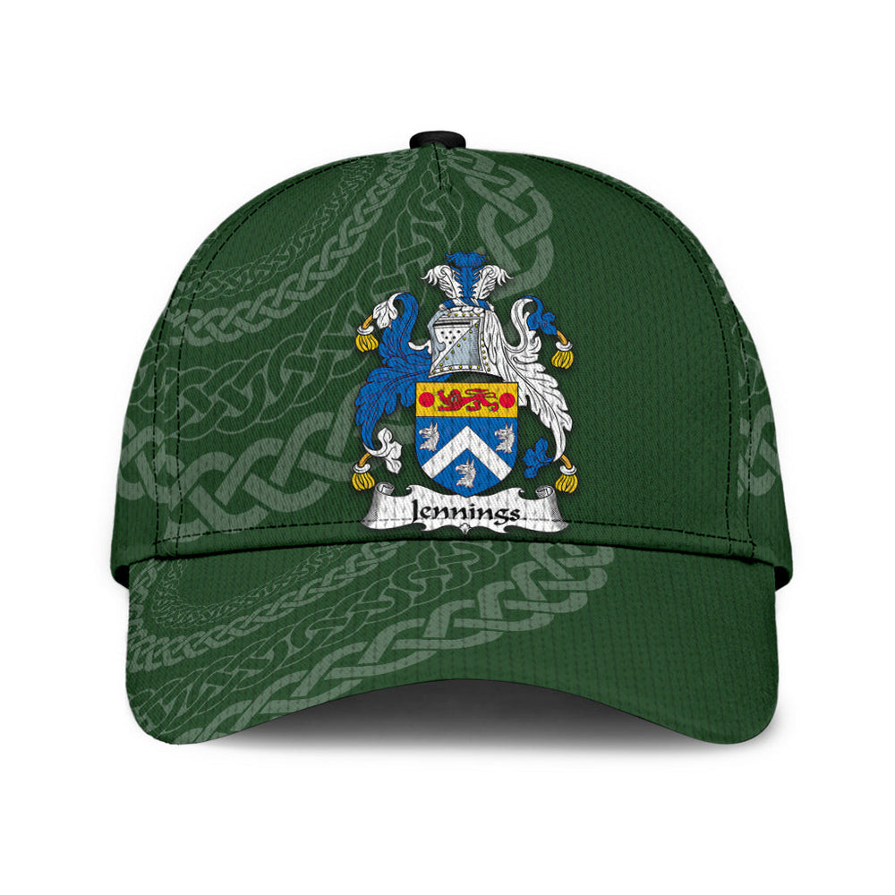 Clan Jennings Coat Of Arms II Irisharms - Irish Family Crest St Patrick's Day Classic CapFA96 Classic Cap - Jennings Coat Of Arms II Irisharms St Patrick's Day Classic Cap Irish Cap