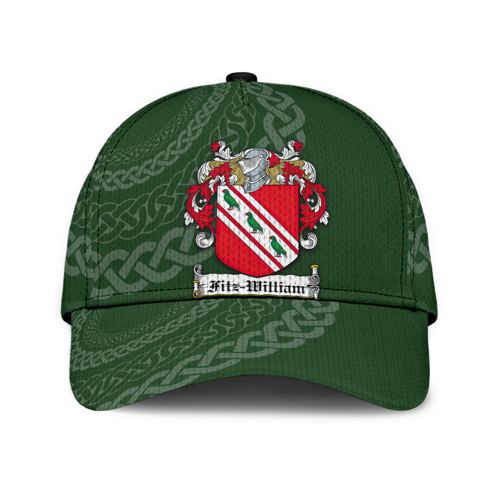 Clan Fitzwilliam Coat Of Arms - Irish Family Crest St Patrick's Day Classic CapSW92 Classic Cap - Fitzwilliam Coat Of Arms St Patrick's Day Classic Cap Irish Cap