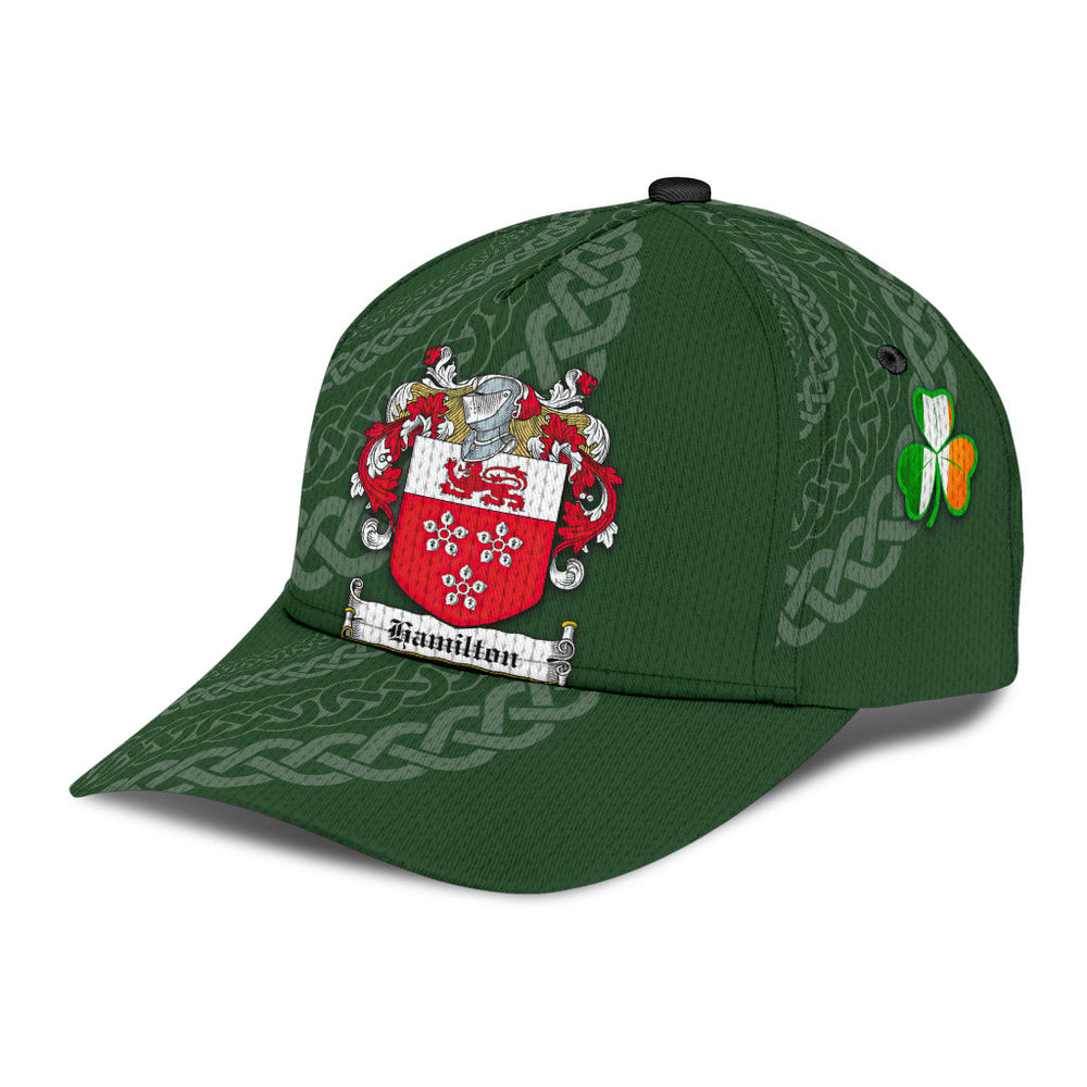 Clan Hamilton Coat Of Arms - Irish Family Crest St Patrick's Day Classic CapCI77 Classic Cap - Hamilton Coat Of Arms St Patrick's Day Classic Cap Irish Cap
