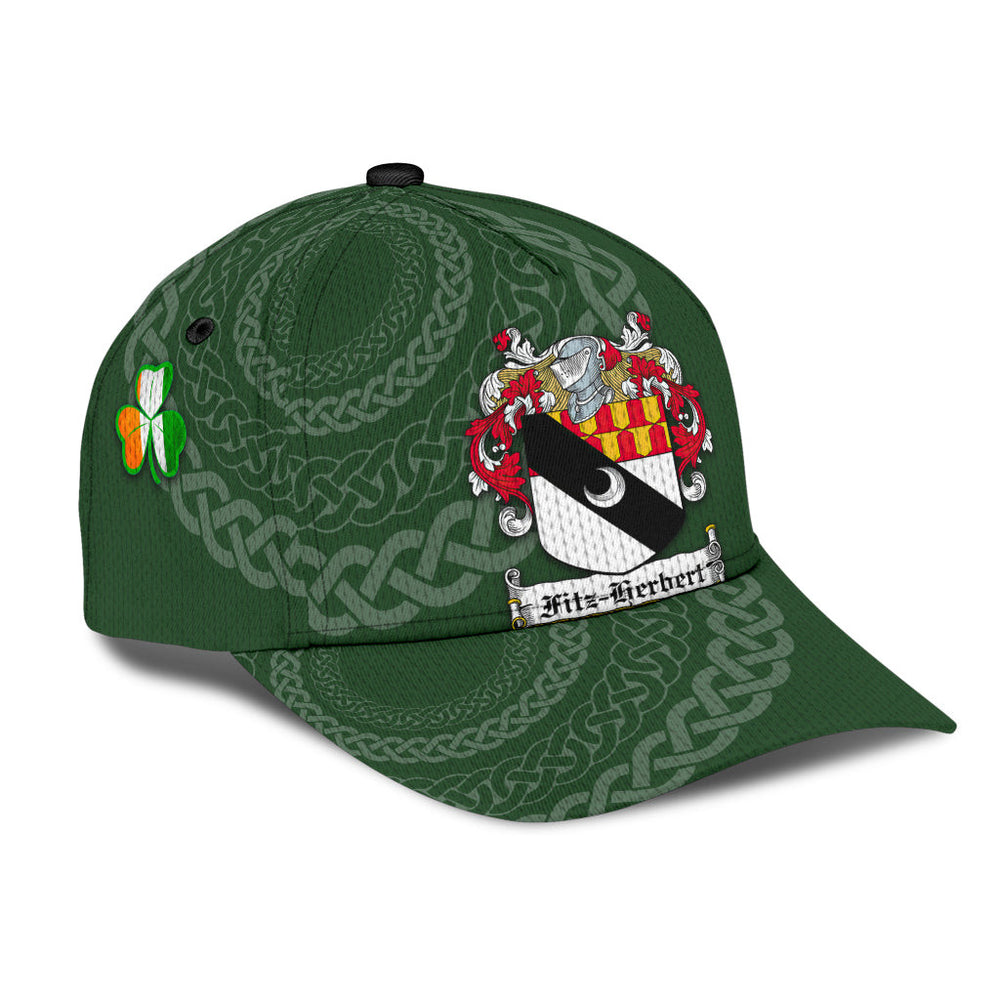 Clan Fitzherbert Coat Of Arms - Irish Family Crest St Patrick's Day Classic CapLI60 Classic Cap - Fitzherbert Coat Of Arms St Patrick's Day Classic Cap Irish Cap