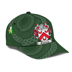 Clan Carson Coat Of Arms - Irish Family Crest St Patrick's Day Classic CapBC72 Classic Cap - Carson Coat Of Arms St Patrick's Day Classic Cap Irish Cap