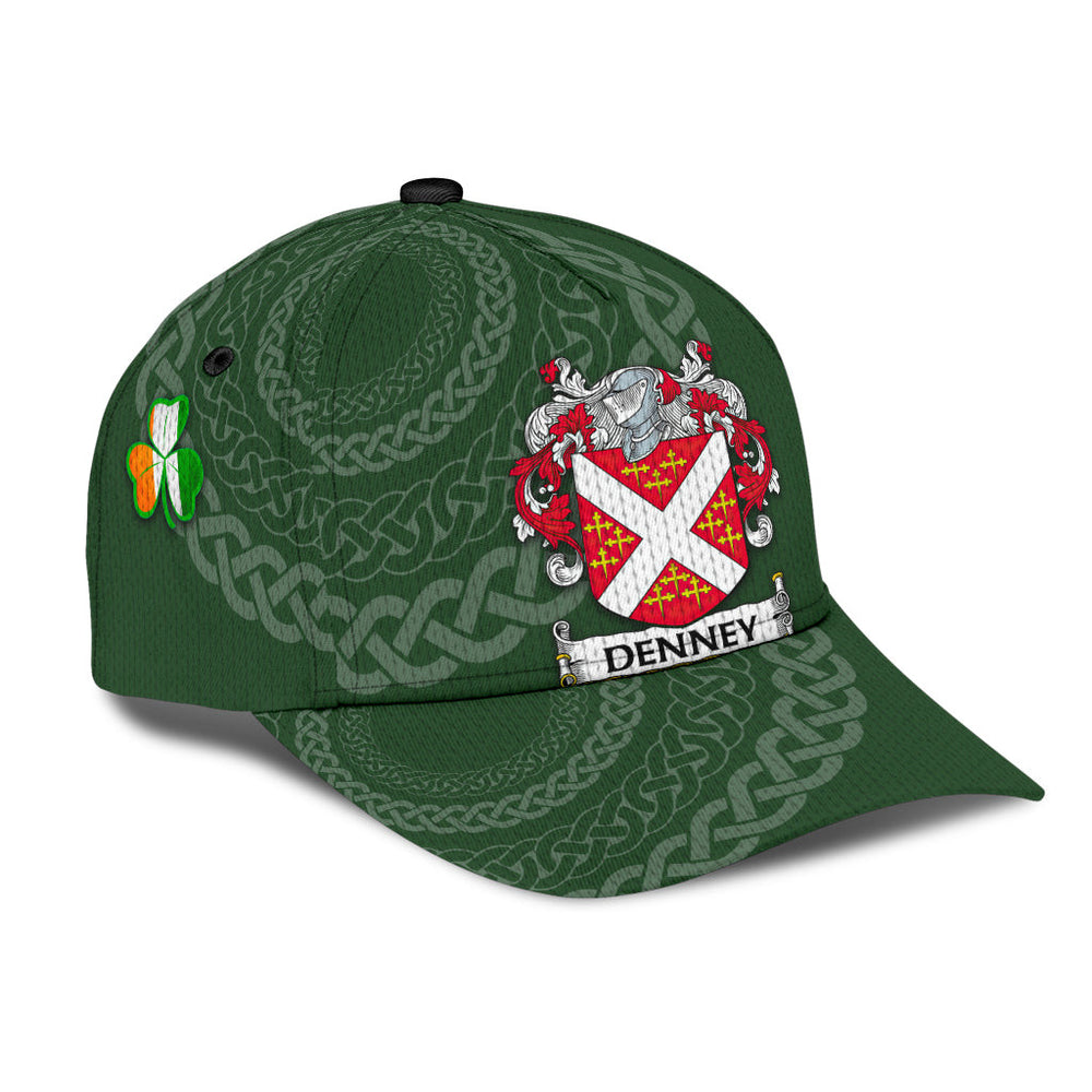 Clan Denney Coat Of Arms - Irish Family Crest St Patrick's Day Classic CapTI68 Classic Cap - Denney Coat Of Arms St Patrick's Day Classic Cap Irish Cap