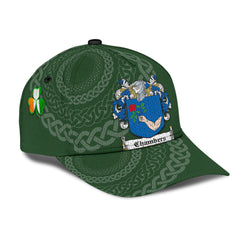Clan Chambers Coat Of Arms - Irish Family Crest St Patrick's Day Classic CapHI37 Classic Cap - Chambers Coat Of Arms St Patrick's Day Classic Cap Irish Cap
