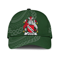 Clan Janns Coat Of Arms - Irish Family Crest St Patrick's Day Classic CapOA13 Classic Cap - Janns Coat Of Arms St Patrick's Day Classic Cap Irish Cap