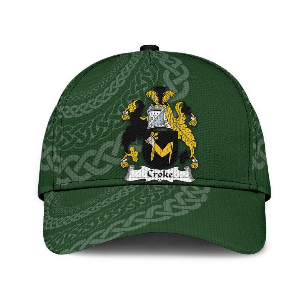 Clan Croke Coat Of Arms - Irish Family Crest St Patrick's Day Classic CapLU29 Classic Cap - Croke Coat Of Arms St Patrick's Day Classic Cap Irish Cap