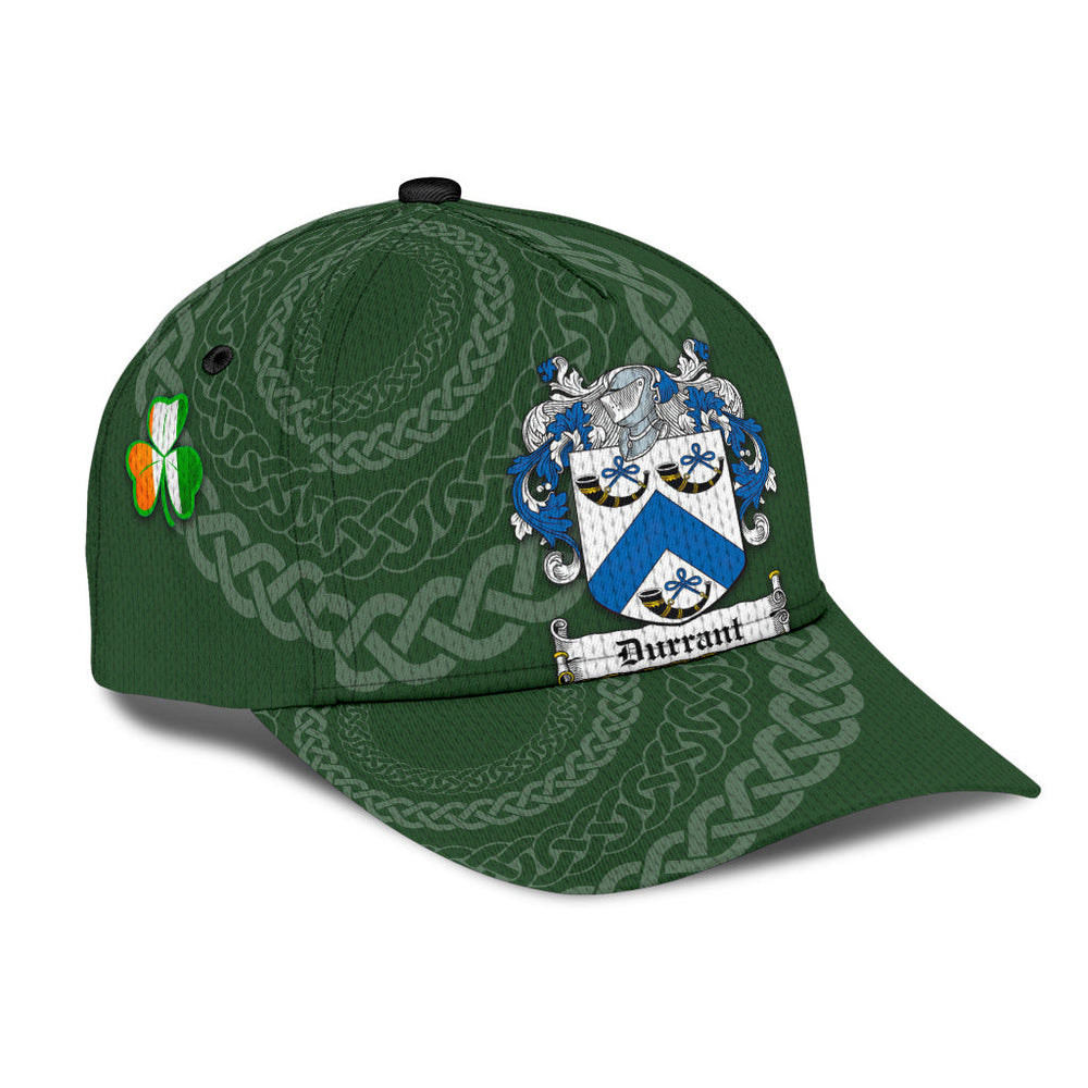 Clan Durrant Coat Of Arms - Irish Family Crest St Patrick's Day Classic CapAN30 Classic Cap - Durrant Coat Of Arms St Patrick's Day Classic Cap Irish Cap