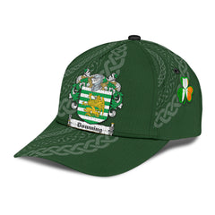 Clan Downing Coat Of Arms - Irish Family Crest St Patrick's Day Classic CapBT91 Classic Cap - Downing Coat Of Arms St Patrick's Day Classic Cap Irish Cap