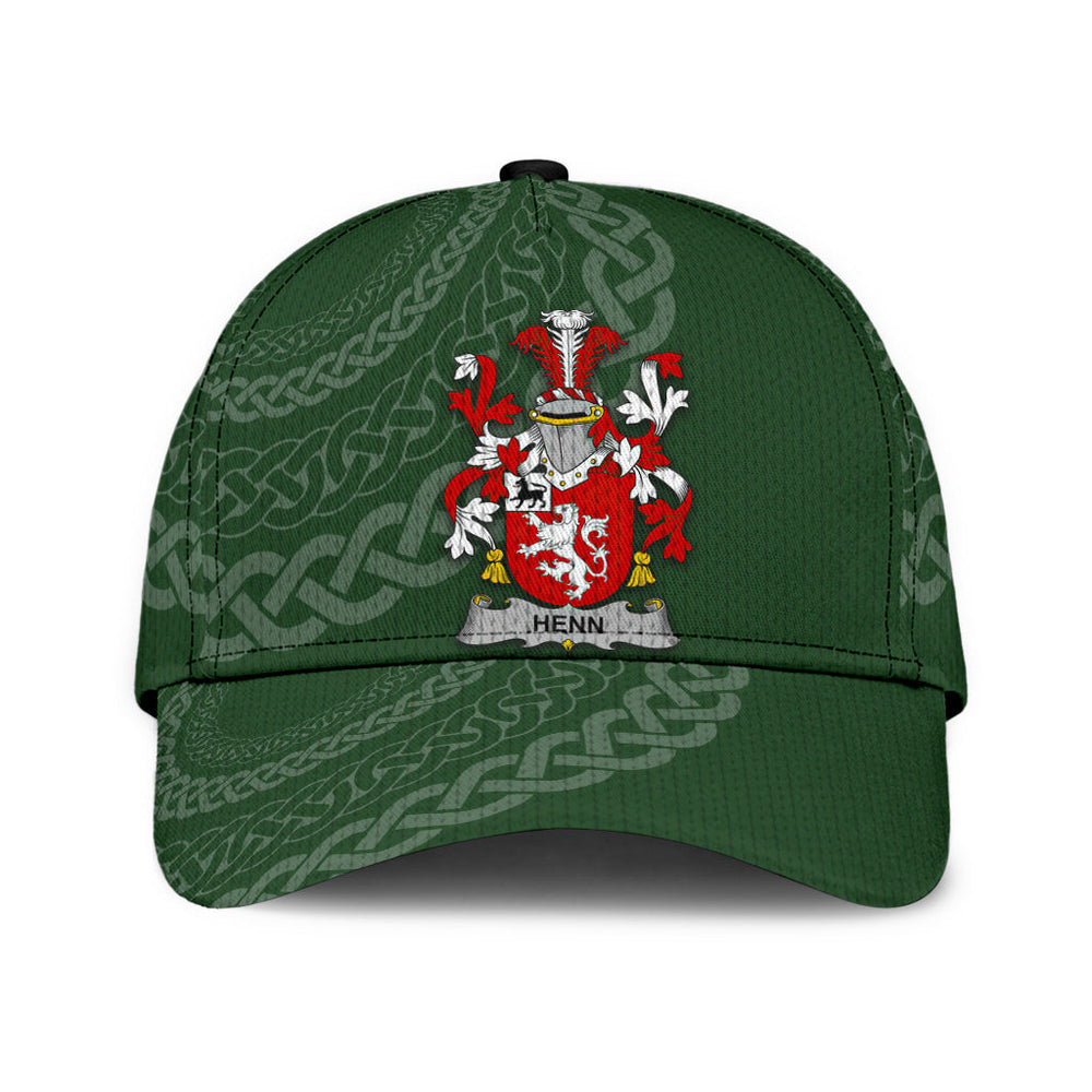Clan Henn Coat Of Arms - Irish Family Crest St Patrick's Day Classic CapWH28 Classic Cap - Henn Coat Of Arms St Patrick's Day Classic Cap Irish Cap