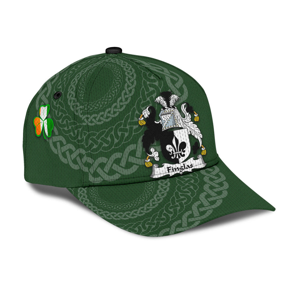 Clan Finglas Coat Of Arms - Irish Family Crest St Patrick's Day Classic CapVC67 Classic Cap - Finglas Coat Of Arms St Patrick's Day Classic Cap Irish Cap