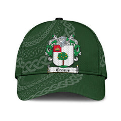 Clan Crowe Coat Of Arms - Irish Family Crest St Patrick's Day Classic CapKP30 Classic Cap - Crowe Coat Of Arms St Patrick's Day Classic Cap Irish Cap