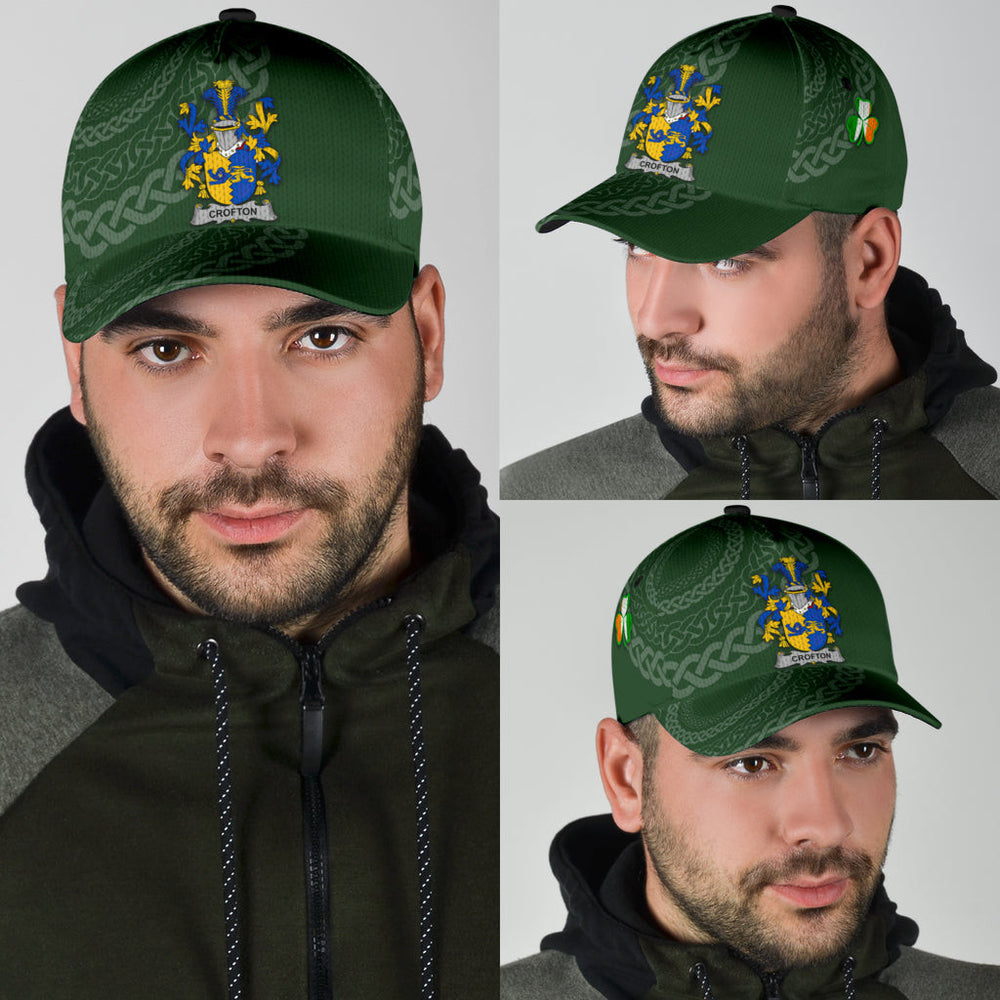 Clan Crofton Coat Of Arms - Irish Family Crest St Patrick's Day Classic CapWJ49 Classic Cap - Crofton Coat Of Arms St Patrick's Day Classic Cap Irish Cap