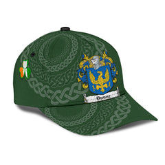 Clan Dunne Coat Of Arms - Irish Family Crest St Patrick's Day Classic CapBH22 Classic Cap - Dunne Coat Of Arms St Patrick's Day Classic Cap Irish Cap