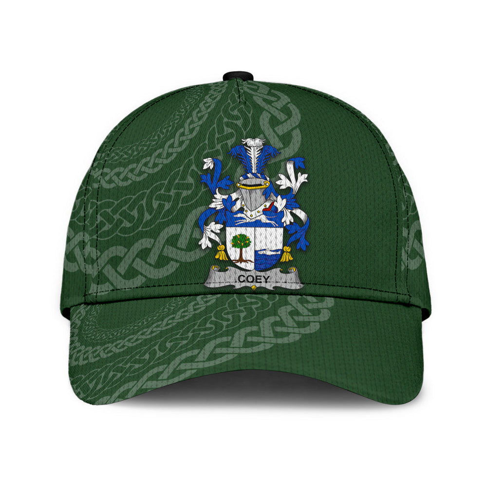 Clan Coey Coat Of Arms - Irish Family Crest St Patrick's Day Classic CapPZ43 Classic Cap - Coey Coat Of Arms St Patrick's Day Classic Cap Irish Cap