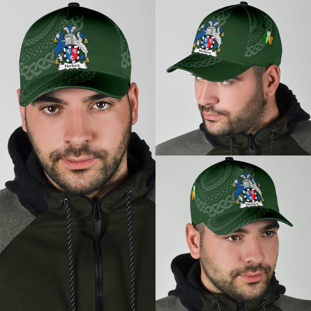 Clan Herbert Coat Of Arms - Irish Family Crest St Patrick's Day Classic CapFH11 Classic Cap - Herbert Coat Of Arms St Patrick's Day Classic Cap Irish Cap