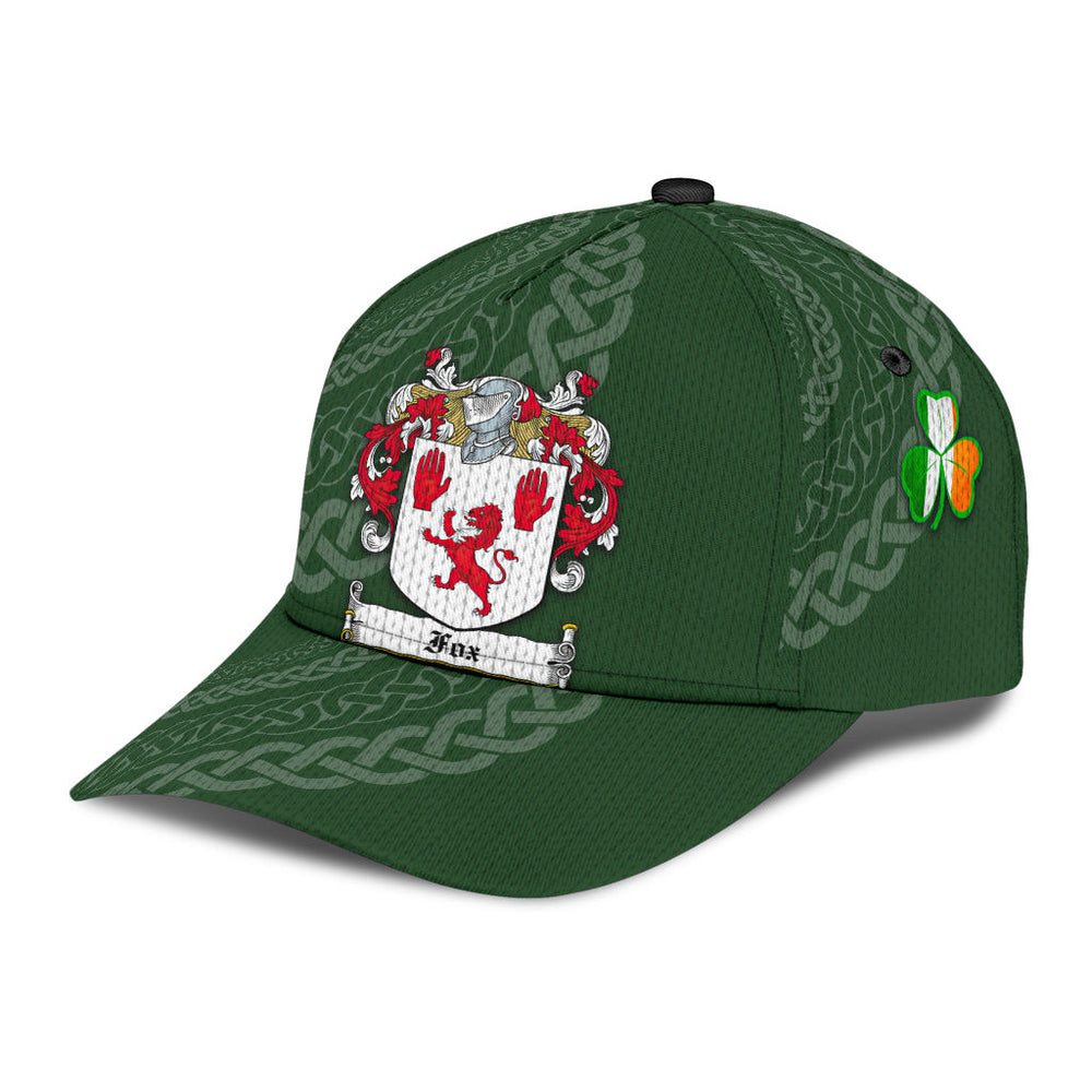 Clan Fox Coat Of Arms - Irish Family Crest St Patrick's Day Classic CapQI25 Classic Cap - Fox Coat Of Arms St Patrick's Day Classic Cap Irish Cap