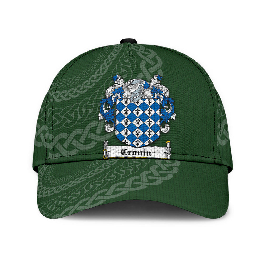 Clan Cronin Coat Of Arms - Irish Family Crest St Patrick's Day Classic CapQU49 Classic Cap - Cronin Coat Of Arms St Patrick's Day Classic Cap Irish Cap