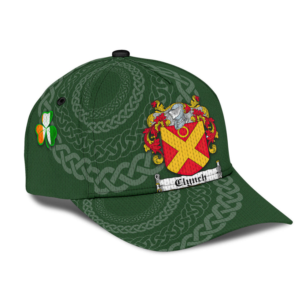 Clan Clynch Coat Of Arms - Irish Family Crest St Patrick's Day Classic CapDI37 Classic Cap - Clynch Coat Of Arms St Patrick's Day Classic Cap Irish Cap