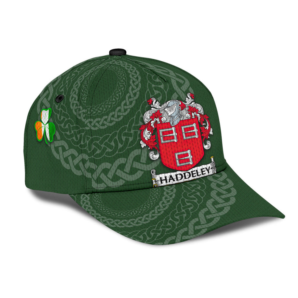 Clan Haddeley Coat Of Arms - Irish Family Crest St Patrick's Day Classic CapTV38 Classic Cap - Haddeley Coat Of Arms St Patrick's Day Classic Cap Irish Cap