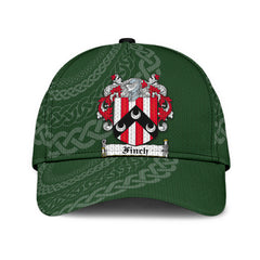 Clan Finch Coat Of Arms - Irish Family Crest St Patrick's Day Classic CapJJ61 Classic Cap - Finch Coat Of Arms St Patrick's Day Classic Cap Irish Cap