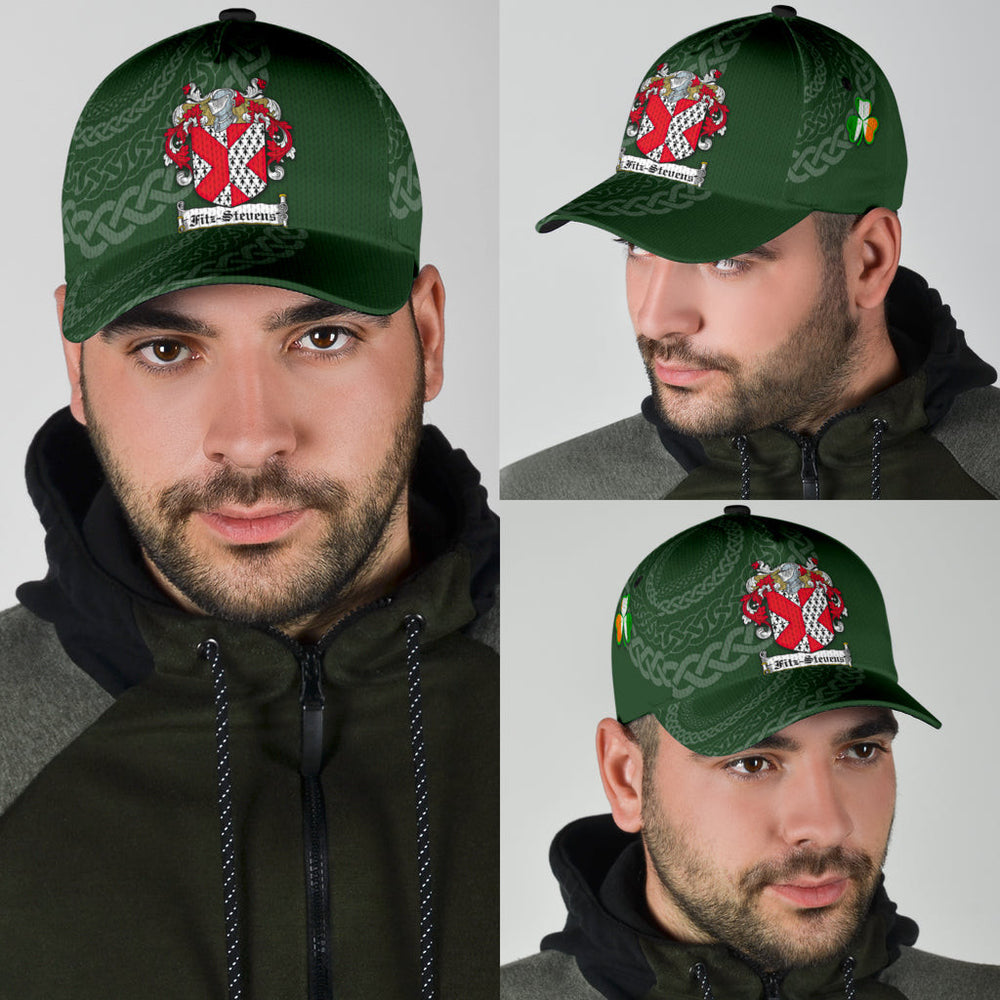 Clan Fitzstevens Coat Of Arms - Irish Family Crest St Patrick's Day Classic CapZW38 Classic Cap - Fitzstevens Coat Of Arms St Patrick's Day Classic Cap Irish Cap
