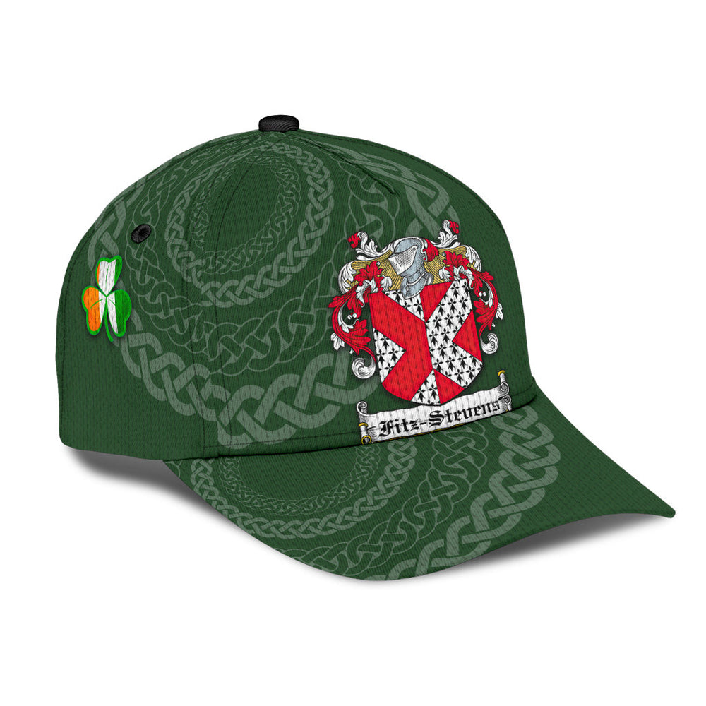 Clan Fitzstevens Coat Of Arms - Irish Family Crest St Patrick's Day Classic CapZW38 Classic Cap - Fitzstevens Coat Of Arms St Patrick's Day Classic Cap Irish Cap