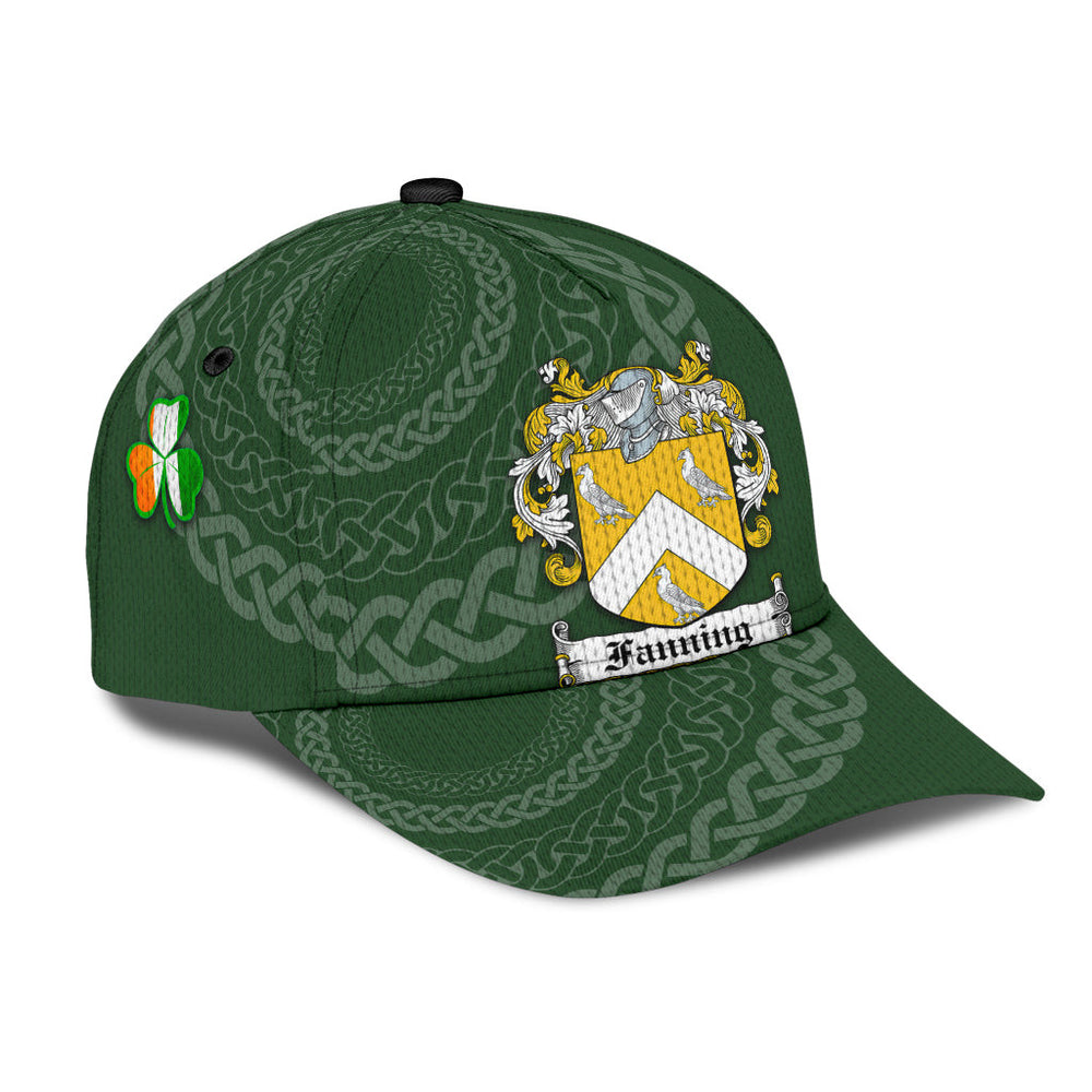 Clan Fanning Coat Of Arms - Irish Family Crest St Patrick's Day Classic CapPW12 Classic Cap - Fanning Coat Of Arms St Patrick's Day Classic Cap Irish Cap