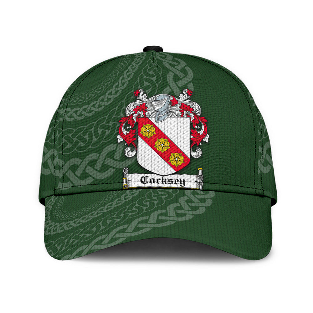 Clan Cocksey Coat Of Arms - Irish Family Crest St Patrick's Day Classic CapIW83 Classic Cap - Cocksey Coat Of Arms St Patrick's Day Classic Cap Irish Cap