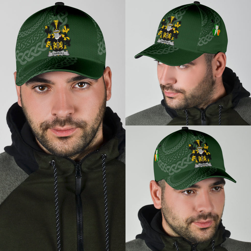 Clan Carroll Coat Of Arms - Irish Family Crest St Patrick's Day Classic CapGV10 Classic Cap - Carroll Coat Of Arms St Patrick's Day Classic Cap Irish Cap