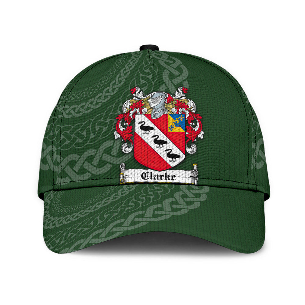 Clan Clarke Coat Of Arms - Irish Family Crest St Patrick's Day Classic CapSM42 Classic Cap - Clarke Coat Of Arms St Patrick's Day Classic Cap Irish Cap