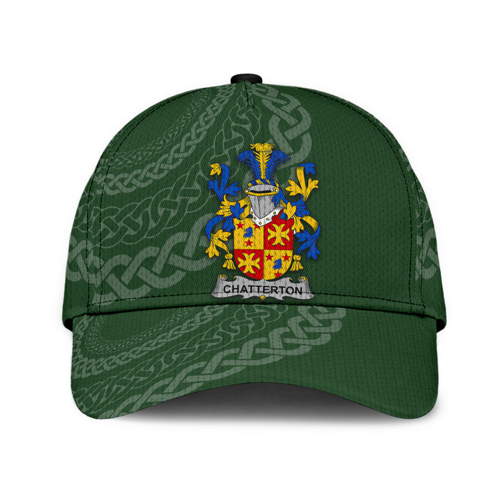 Clan Chatterton Coat Of Arms - Irish Family Crest St Patrick's Day Classic CapNM73 Classic Cap - Chatterton Coat Of Arms St Patrick's Day Classic Cap Irish Cap