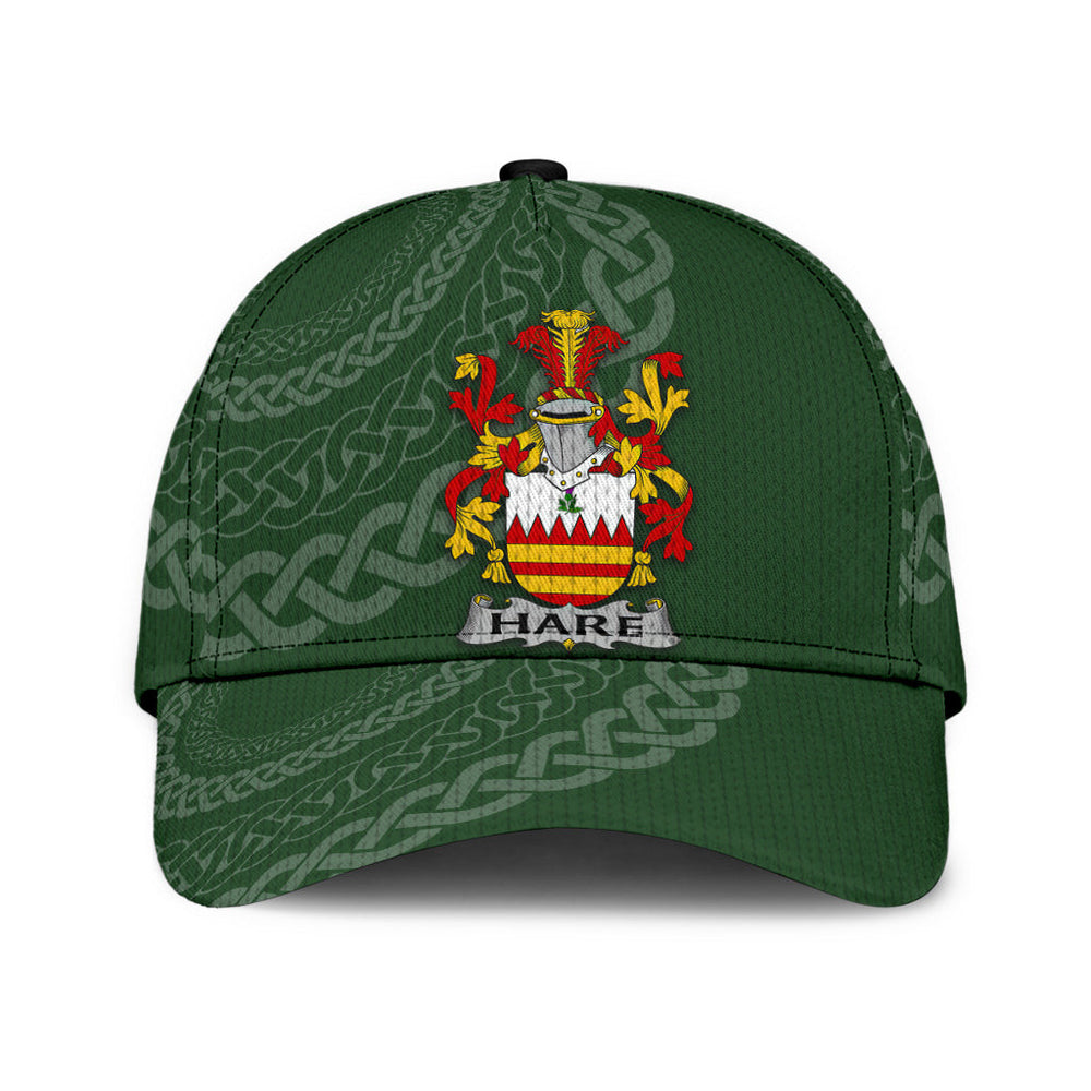 Clan Hare Coat Of Arms - Irish Family Crest St Patrick's Day Classic CapAO87 Classic Cap - Hare Coat Of Arms St Patrick's Day Classic Cap Irish Cap