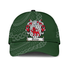 Clan Drew Coat Of Arms - Irish Family Crest St Patrick's Day Classic CapXA10 Classic Cap - Drew Coat Of Arms St Patrick's Day Classic Cap Irish Cap