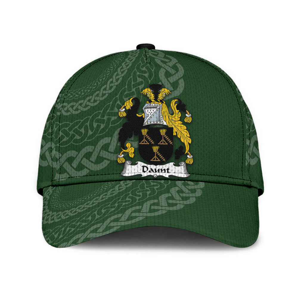 Clan Daunt Coat Of Arms - Irish Family Crest St Patrick's Day Classic CapSR86 Classic Cap - Daunt Coat Of Arms St Patrick's Day Classic Cap Irish Cap