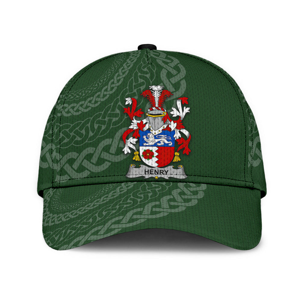 Clan Henry Coat Of Arms - Irish Family Crest St Patrick's Day Classic CapII36 Classic Cap - Henry Coat Of Arms St Patrick's Day Classic Cap Irish Cap