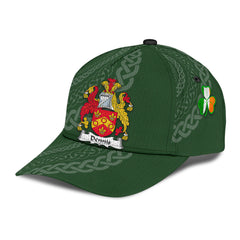 Clan Dennis Coat Of Arms - Irish Family Crest St Patrick's Day Classic CapPN34 Classic Cap - Dennis Coat Of Arms St Patrick's Day Classic Cap Irish Cap