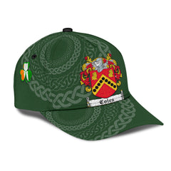 Clan Coles Coat Of Arms - Irish Family Crest St Patrick's Day Classic CapNQ61 Classic Cap - Coles Coat Of Arms St Patrick's Day Classic Cap Irish Cap