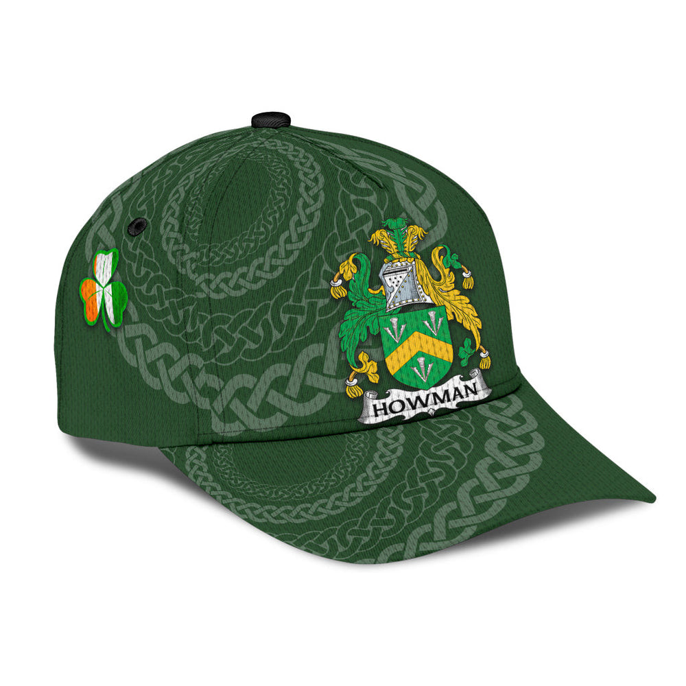 Clan Howman Coat Of Arms - Irish Family Crest St Patrick's Day Classic CapBW77 Classic Cap - Howman Coat Of Arms St Patrick's Day Classic Cap Irish Cap