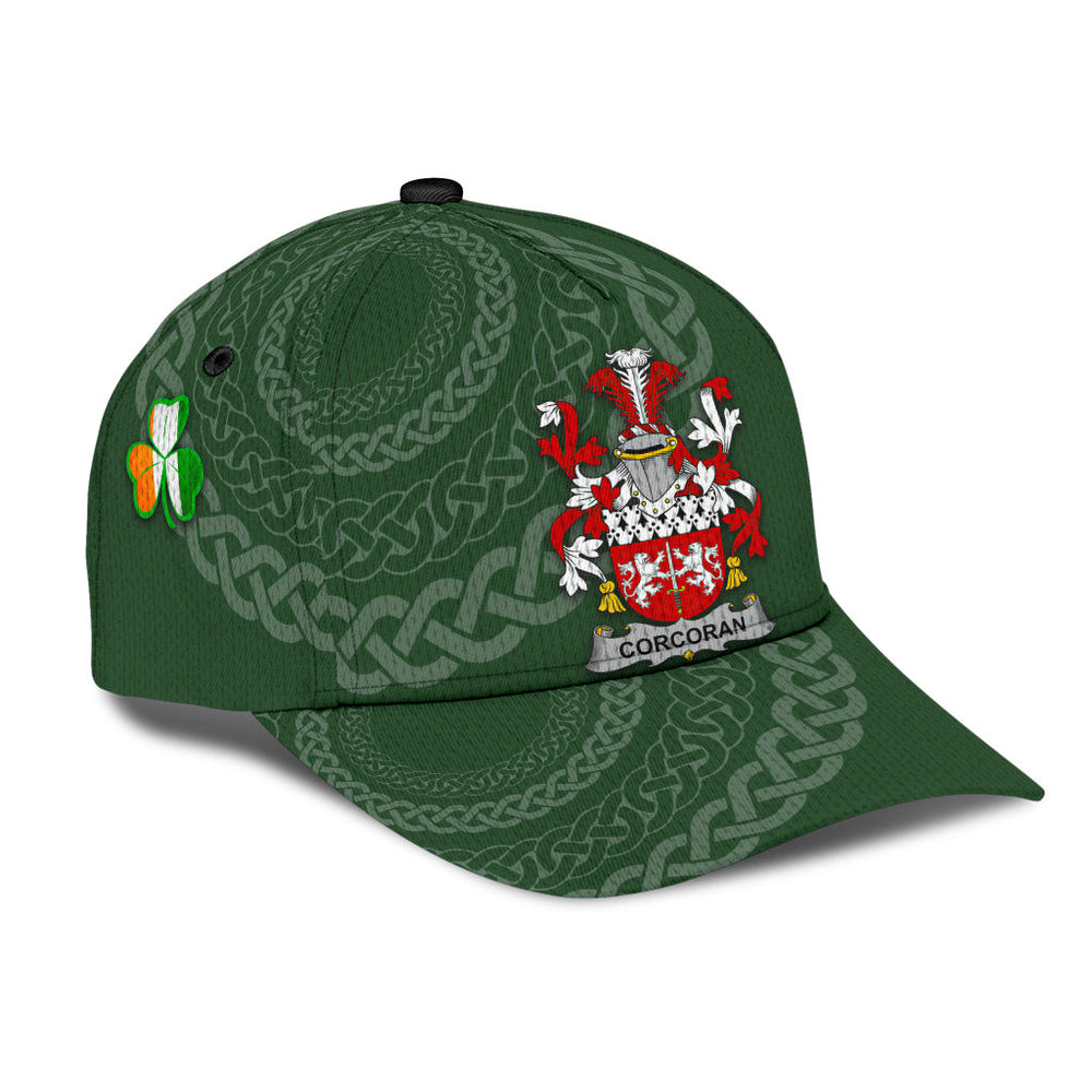 Clan Corcoran Coat Of Arms - Irish Family Crest St Patrick's Day Classic CapPH37 Classic Cap - Corcoran Coat Of Arms St Patrick's Day Classic Cap Irish Cap