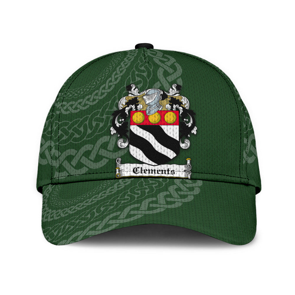 Clan Clements Coat Of Arms - Irish Family Crest St Patrick's Day Classic CapBO65 Classic Cap - Clements Coat Of Arms St Patrick's Day Classic Cap Irish Cap