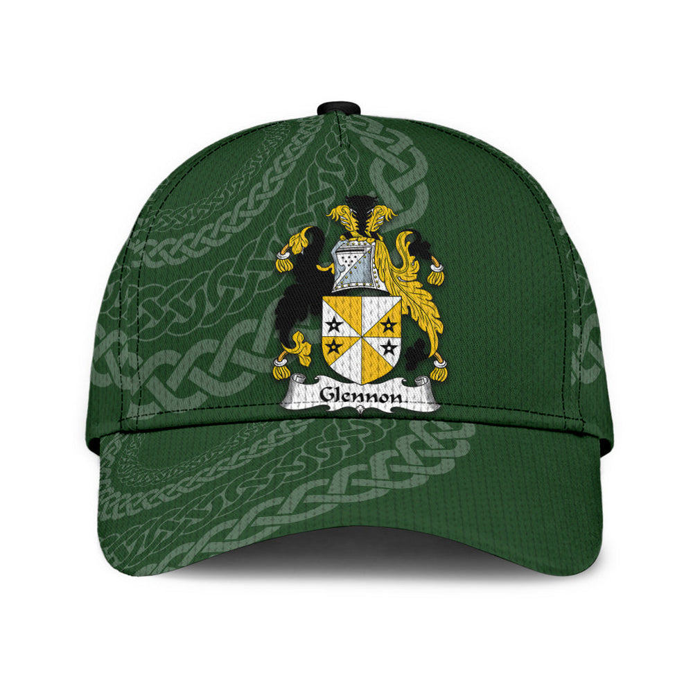 Clan Glennon Coat Of Arms - Irish Family Crest St Patrick's Day Classic CapYQ18 Classic Cap - Glennon Coat Of Arms St Patrick's Day Classic Cap Irish Cap
