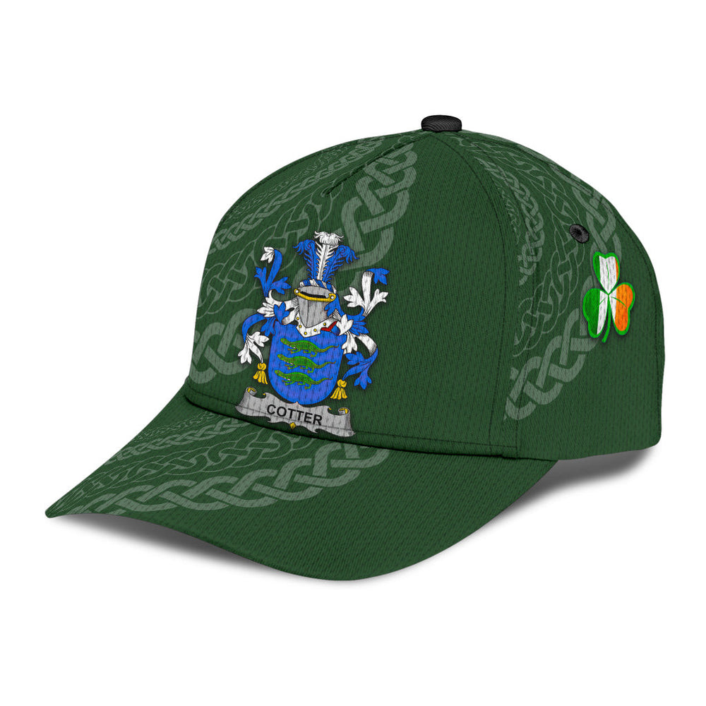 Clan Cotter Coat Of Arms - Irish Family Crest St Patrick's Day Classic CapBI89 Classic Cap - Cotter Coat Of Arms St Patrick's Day Classic Cap Irish Cap