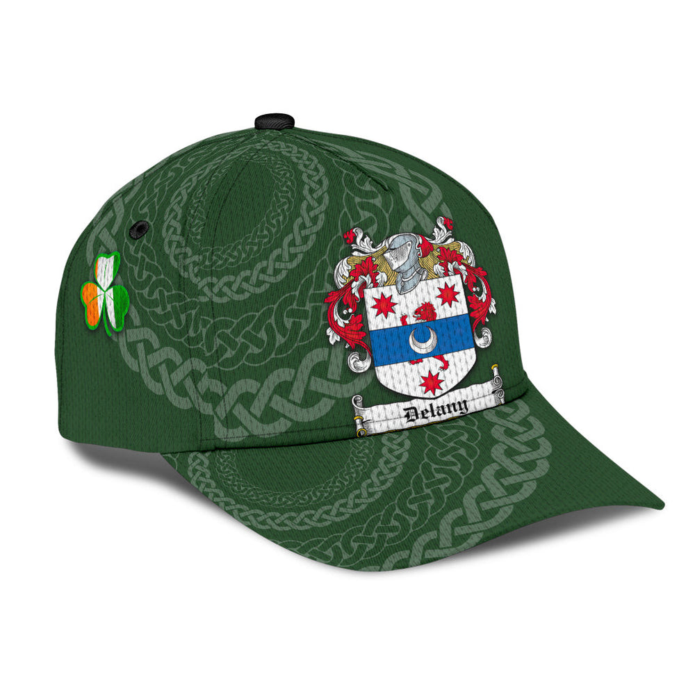 Clan Delany Coat Of Arms - Irish Family Crest St Patrick's Day Classic CapIV94 Classic Cap - Delany Coat Of Arms St Patrick's Day Classic Cap Irish Cap