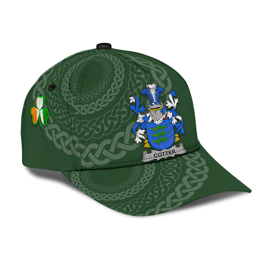 Clan Cotter Coat Of Arms - Irish Family Crest St Patrick's Day Classic CapBI89 Classic Cap - Cotter Coat Of Arms St Patrick's Day Classic Cap Irish Cap