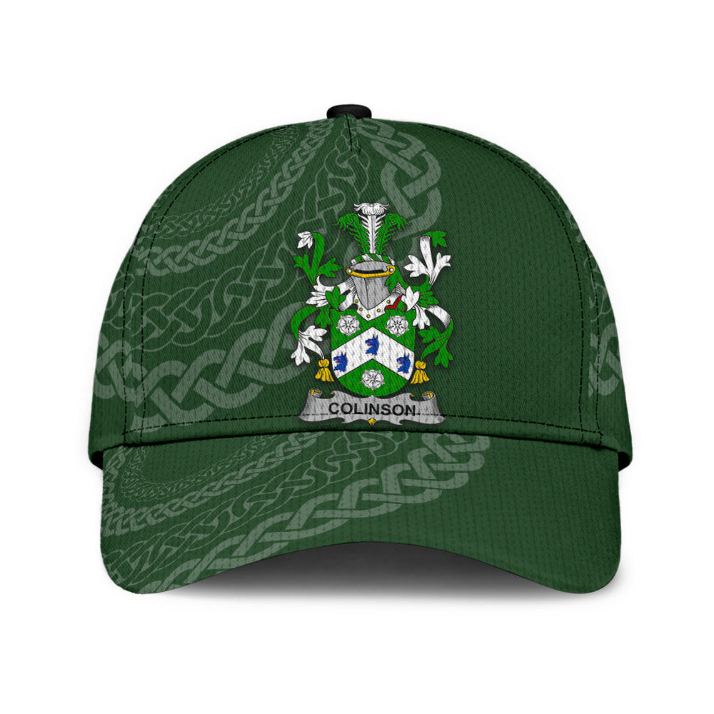 Clan Colinson Coat Of Arms - Irish Family Crest St Patrick's Day Classic CapHB12 Classic Cap - Colinson Coat Of Arms St Patrick's Day Classic Cap Irish Cap