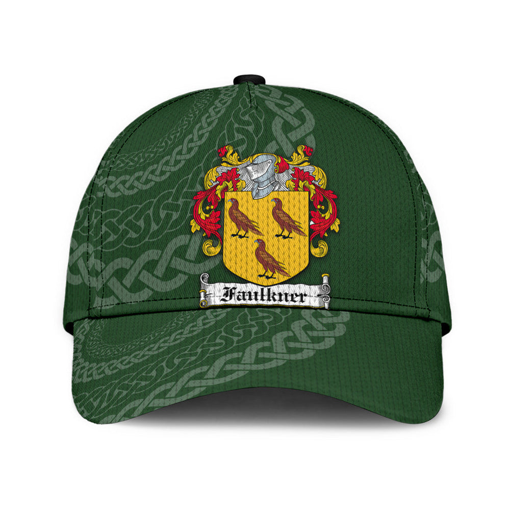 Clan Faulkner Coat Of Arms - Irish Family Crest St Patrick's Day Classic CapDH51 Classic Cap - Faulkner Coat Of Arms St Patrick's Day Classic Cap Irish Cap
