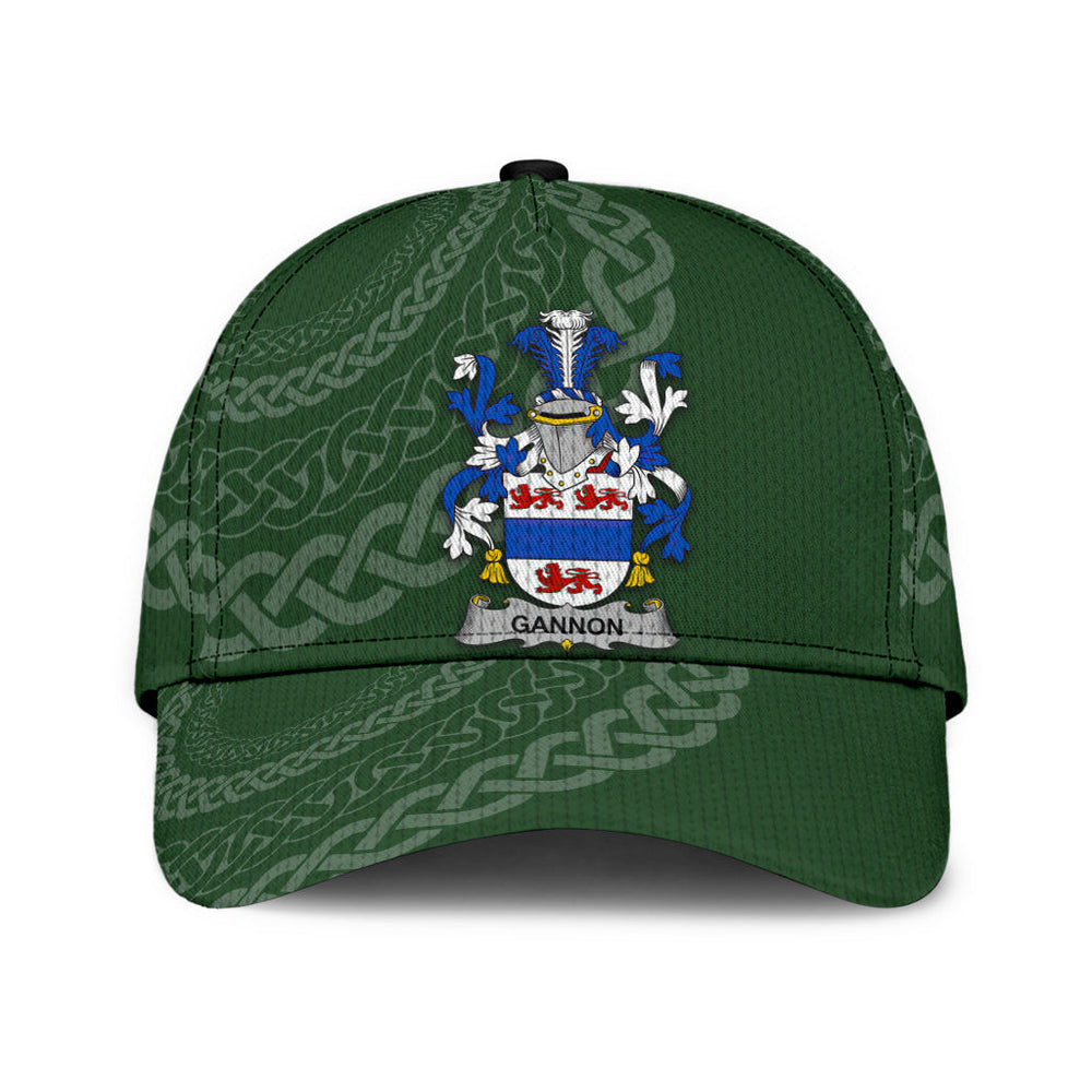 Clan Gannon Coat Of Arms - Irish Family Crest St Patrick's Day Classic CapBX70 Classic Cap - Gannon Coat Of Arms St Patrick's Day Classic Cap Irish Cap
