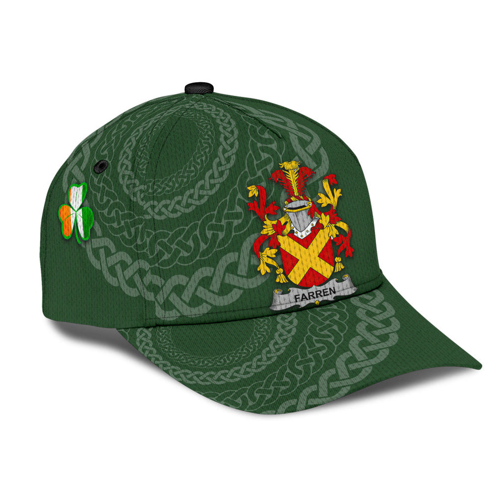 Clan Farren Coat Of Arms - Irish Family Crest St Patrick's Day Classic CapLS12 Classic Cap - Farren Coat Of Arms St Patrick's Day Classic Cap Irish Cap