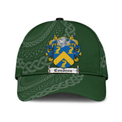 Clan Condron Coat Of Arms - Irish Family Crest St Patrick's Day Classic CapGE80 Classic Cap - Condron Coat Of Arms St Patrick's Day Classic Cap Irish Cap