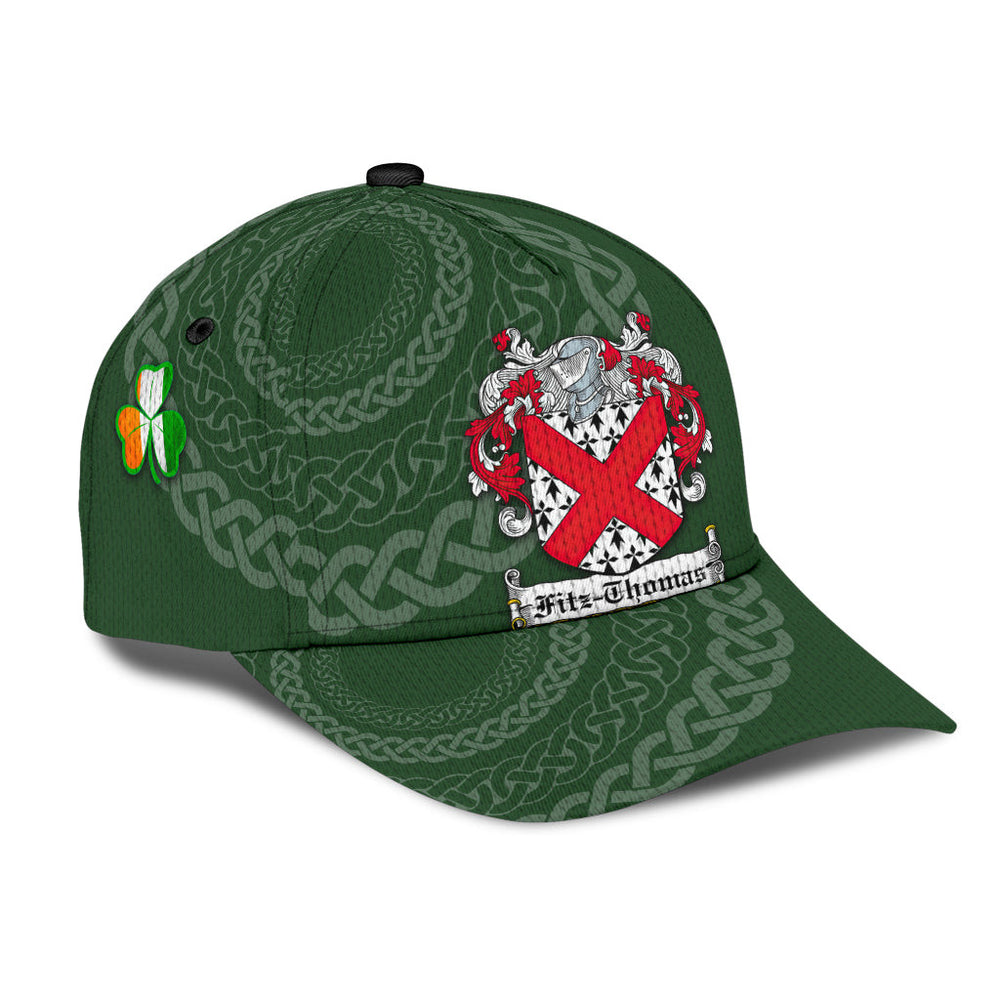 Clan Fitzthomas Coat Of Arms - Irish Family Crest St Patrick's Day Classic CapBD91 Classic Cap - Fitzthomas Coat Of Arms St Patrick's Day Classic Cap Irish Cap