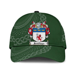 Clan Jennings Coat Of Arms - Irish Family Crest St Patrick's Day Classic CapUU40 Classic Cap - Jennings Coat Of Arms St Patrick's Day Classic Cap Irish Cap